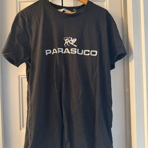Parasuco Black Tee with White Logo